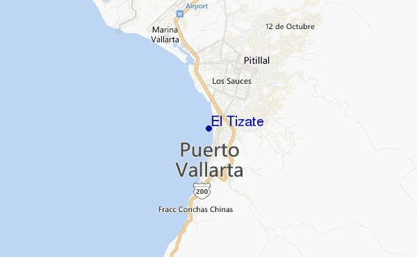 locatiekaart van El Tizate