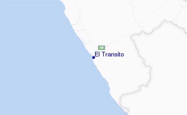locatiekaart van El Transito