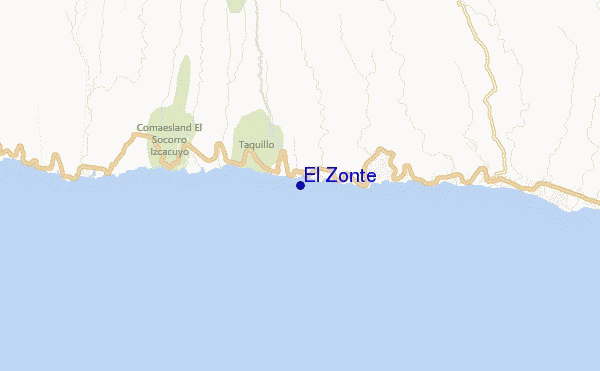 locatiekaart van El Zonte