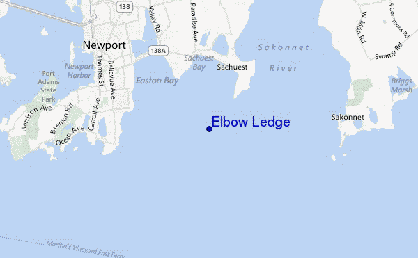 locatiekaart van Elbow Ledge