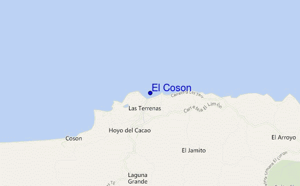 locatiekaart van El Coson