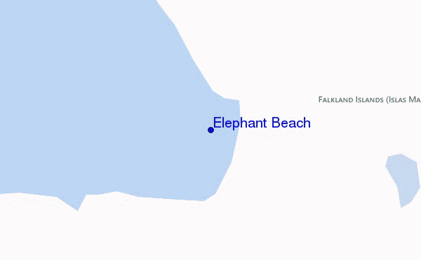 locatiekaart van Elephant Beach
