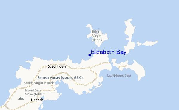 locatiekaart van Elizabeth Bay