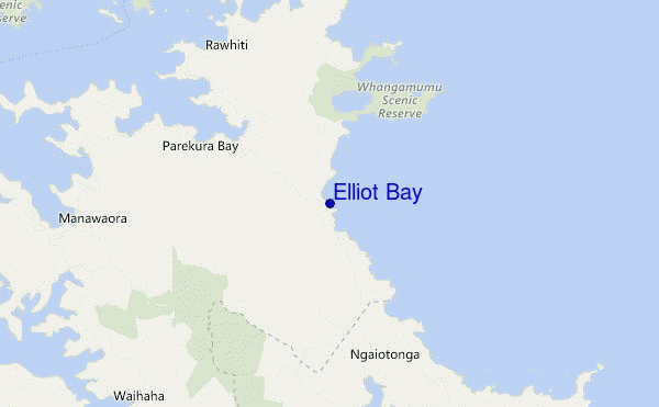 locatiekaart van Elliot Bay