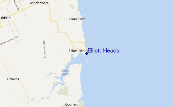 locatiekaart van Elliott Heads