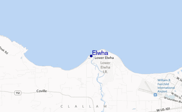 locatiekaart van Elwha