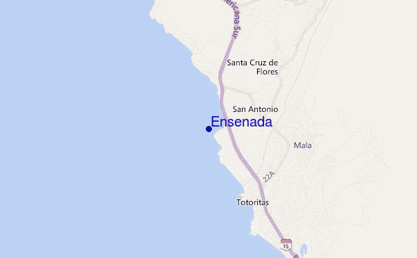 locatiekaart van Ensenada