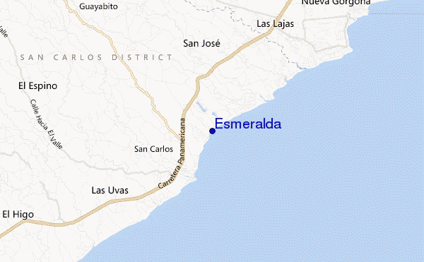 locatiekaart van Esmeralda
