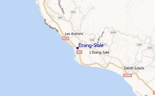 locatiekaart van Etang-Sale