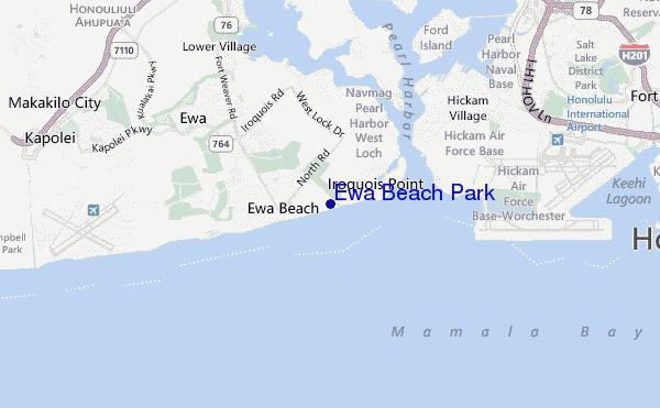 locatiekaart van Ewa Beach Park