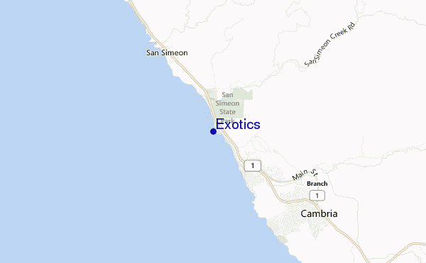 locatiekaart van Exotics