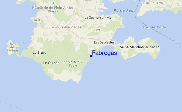 locatiekaart van Fabregas
