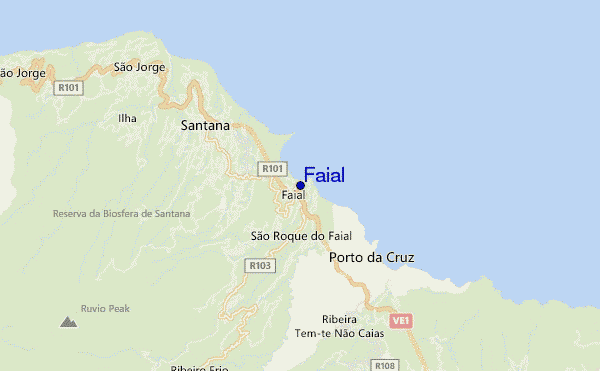 locatiekaart van Faial