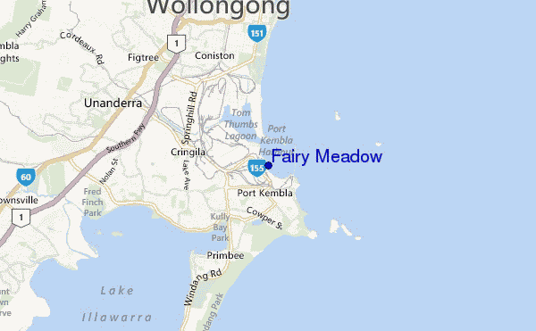 locatiekaart van Fairy Meadow