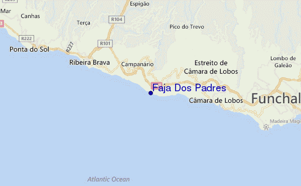 locatiekaart van Faja Dos Padres