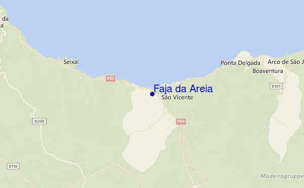 locatiekaart van Faja da Areia