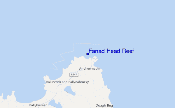 locatiekaart van Fanad Head Reef