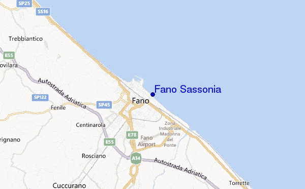locatiekaart van Fano Sassonia