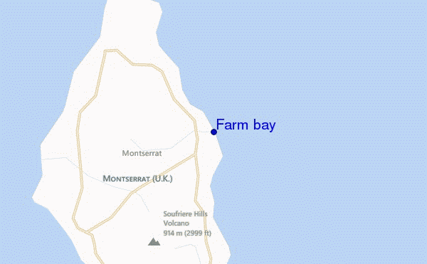 locatiekaart van Farm bay