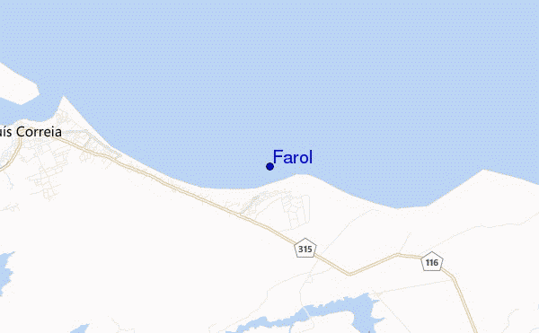 locatiekaart van Farol