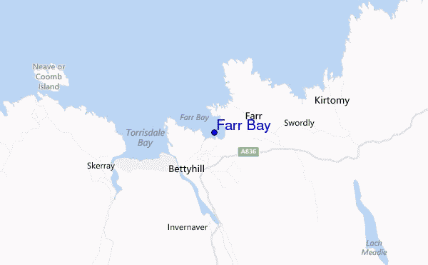 locatiekaart van Farr Bay