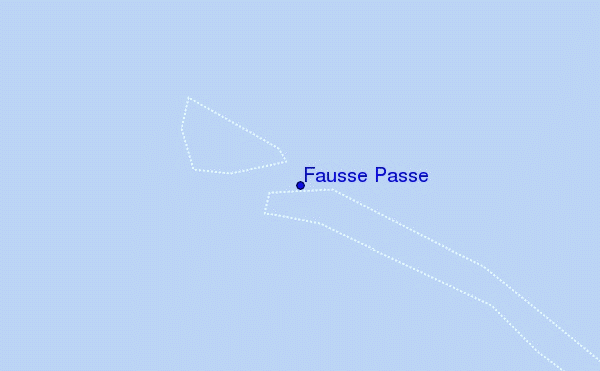 locatiekaart van Fausse Passe
