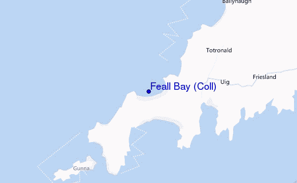 locatiekaart van Feall Bay (Coll)