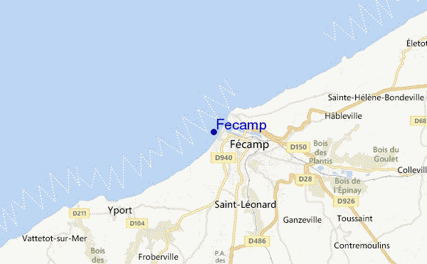 locatiekaart van Fecamp