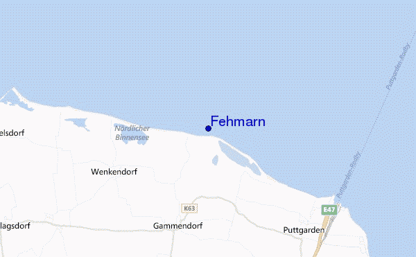 locatiekaart van Fehmarn