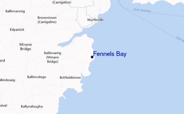 locatiekaart van Fennels Bay