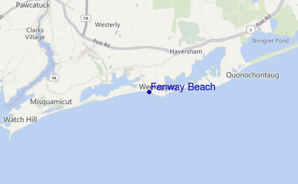 locatiekaart van Fenway Beach