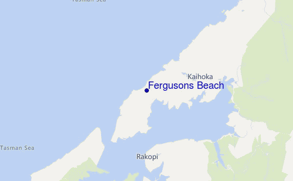 locatiekaart van Fergusons Beach