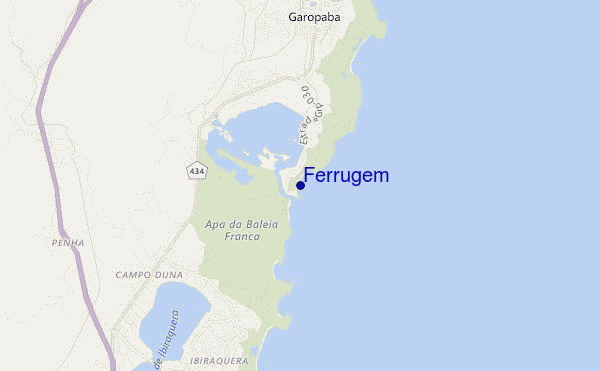 locatiekaart van Ferrugem