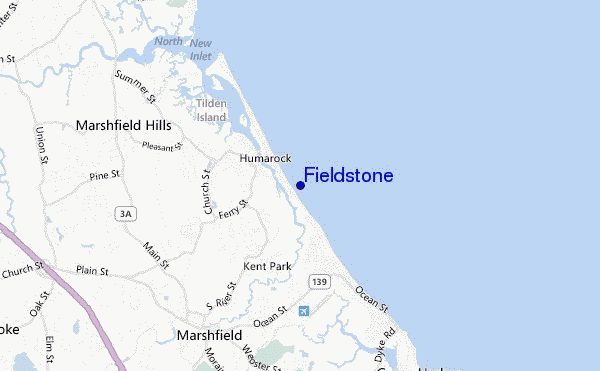 locatiekaart van Fieldstone