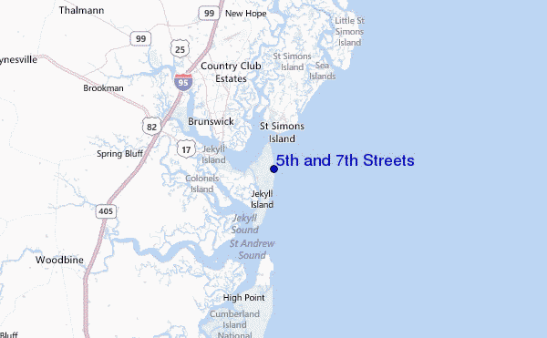 5th and 7th Streets Location Map