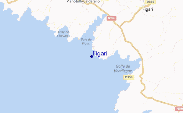 locatiekaart van Figari