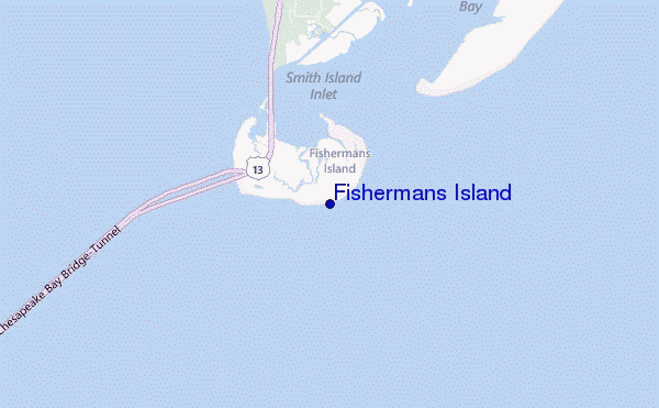 locatiekaart van Fishermans Island