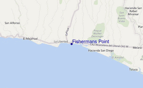 locatiekaart van Fishermans Point