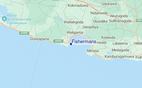 locatiekaart van Fishermans