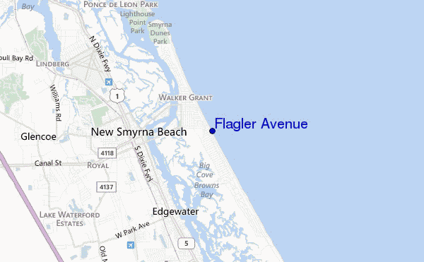 locatiekaart van Flagler Avenue