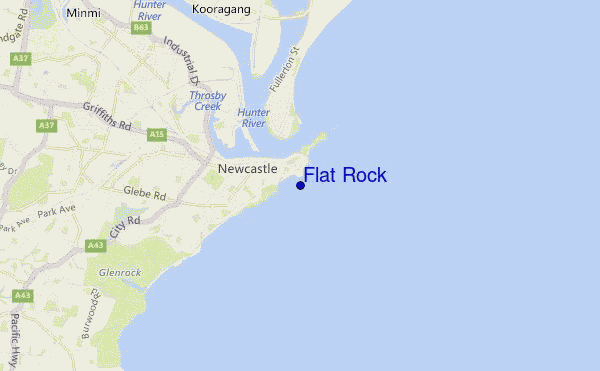 locatiekaart van Flat Rock