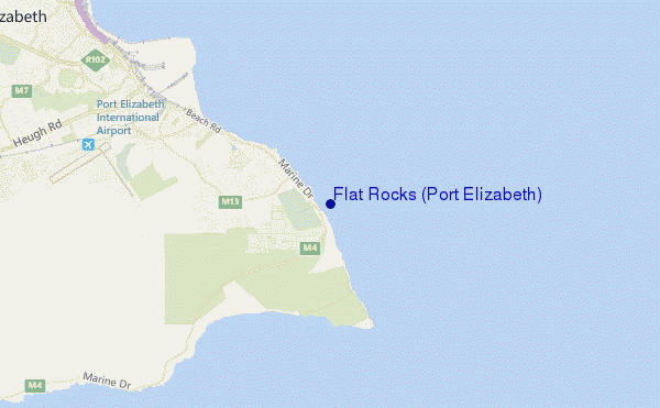 locatiekaart van Flat Rocks (Port Elizabeth)