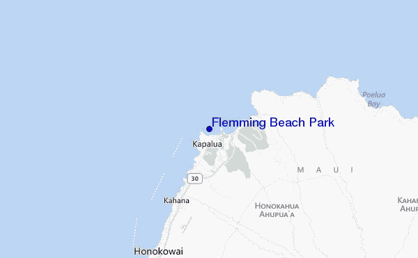 locatiekaart van Flemming Beach Park