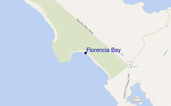 locatiekaart van Florencia Bay