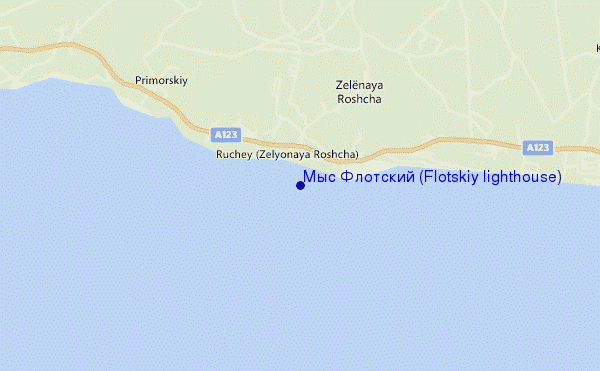 locatiekaart van Мыс Флотский (Flotskiy lighthouse)