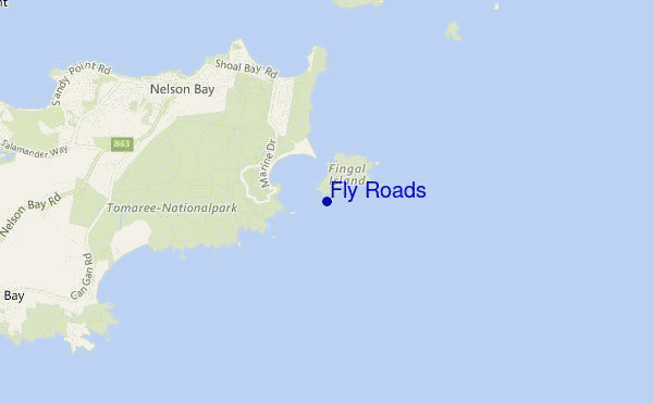 locatiekaart van Fly Roads