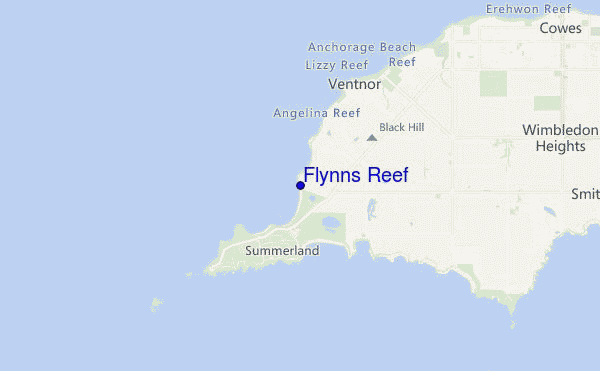 locatiekaart van Flynns Reef