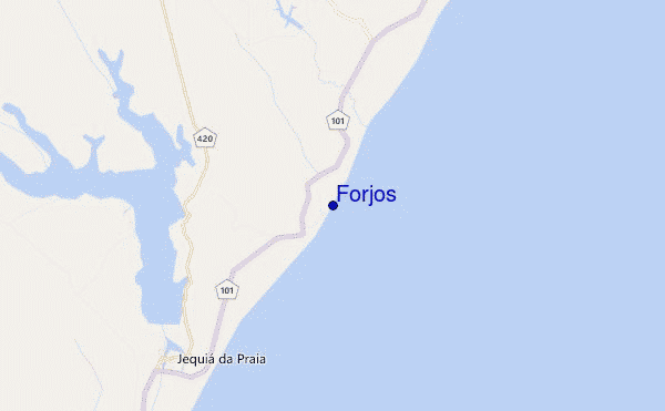 locatiekaart van Forjos