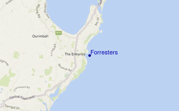 locatiekaart van Forresters