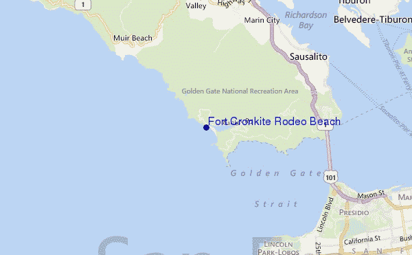 locatiekaart van Fort Cronkite Rodeo Beach